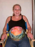 Pre-Natal Body Art: Land & Sea Scene