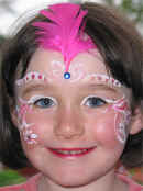 Miscellaneous: Feathers and Gems: All Face Painting, Body Painting, and Special Effects Images on this site are Copyright@Cool Faces.